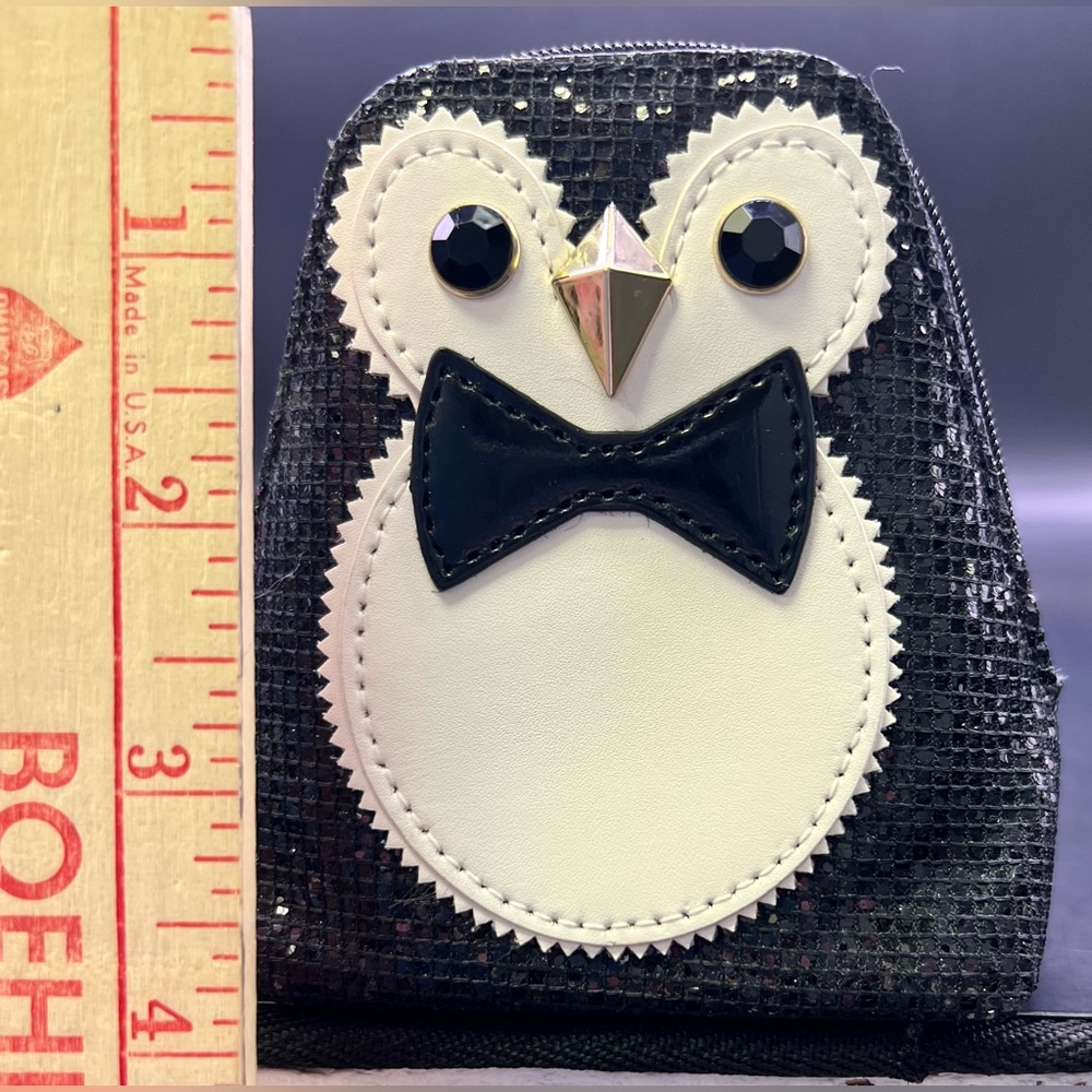 Kate Spade Glitter-Penguin Black Mini Bag with Accents, Clifton - Picture 7 of 10